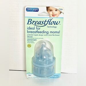 The First Years Breastflow Medium Nipple 2 Pack New The Learning Curve 3Mos+